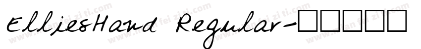 ElliesHand Regular字体转换